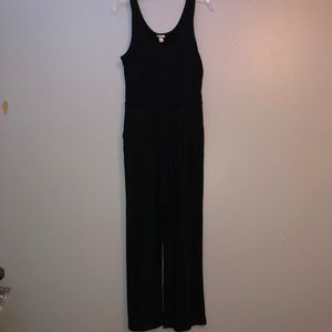 Black sleeveless jumpsuit